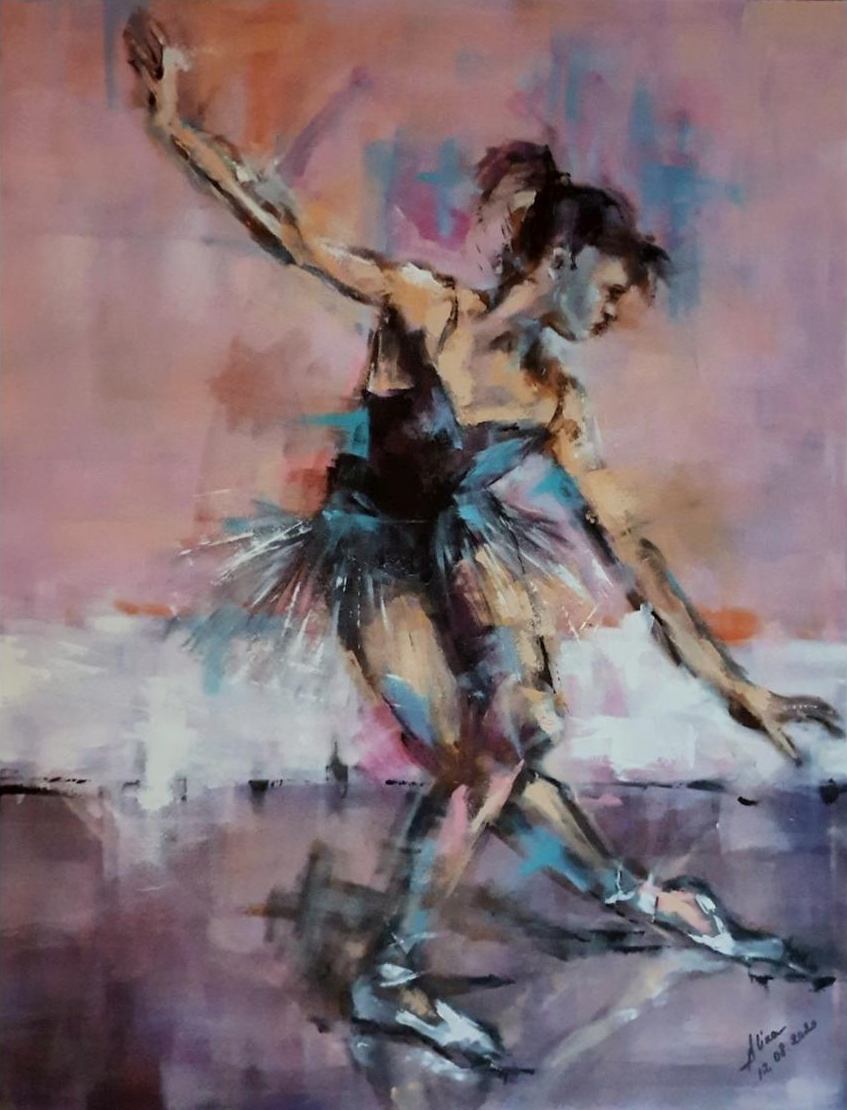 ArteDiAlina.com painting: Dancing alone